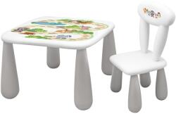 Maltex LUNA Gyermek asztal és szék Erdei csapat - szürke