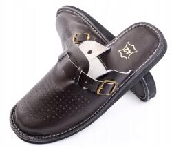 Maximus Férfi papucs, bőr, állítható pánttal, Size 41, fekete (53A0200)