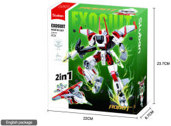 Sluban Exosuit - 2 in 1 Fehér robot és vadászrepülő építőjáték készlet (M38-B1281)