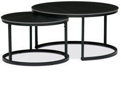  Dohányzóasztal 80×80×43 cm, szinterezett kerámia, márvány, AHG-404 BK (artAHG-404-BK)