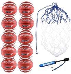 Molten Pachet 10 mingi baschet Molten GR7-RW, marime 7 cu sac si pompa (10XBGR7-RW-1517-BN10)