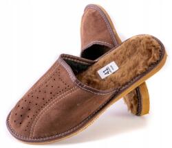 Maximus Férfi bélelt velúr papucs, Size 45, barna (50A01)
