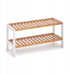 Zeller Bambusz cipősszekrény, fehér, 70×33×26cm, 6 pár cipő (18860)