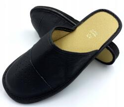 Maximus Férfi Bőr Papucs, Size 44, fekete, zárt klumpa (58B00)