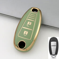  Suzuki 2 gombos smart TPU védőtok zöld arany (TSU022AZO)