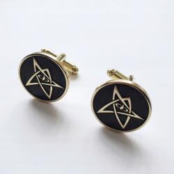  Cthulhu mandzsettagombok, polírozott sárgaréz, 20mm (Slavieszki.PL)