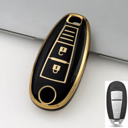  Suzuki 2 gombos smart TPU védőtok fekete arany (TSU022AFK)