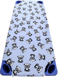  Vízhatlan Gumifüles Gyermek mintás Lepedő Pamut - Pul anyagból / Kék Pöttyös Panda