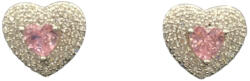 ElectraStore Cercei Placati Cu Aur Pink Heart (C4301)
