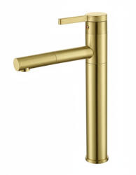 Welland FH-3366 kihúzható fejes magasított mosdó csaptelep (arany) (FH-3366LJ-1)