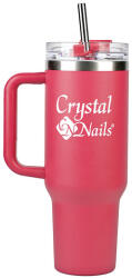 Crystal Nails - FÉM HŐTARTÓ KULACS - TUMBLER - VÖRÖSÁFONYA