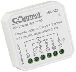 Commel wifi mini, kapcsoló, beépíthető, 2 csatorna