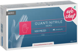 Bericah Berica Evo Chef egyszerhasználatos nitril kesztyű fekete, L, 100 darabos - tisztitoszertrendelek