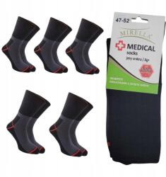 MIRELLA Férfi zokni, 47-52, ezüst ionos, 5db-os szett