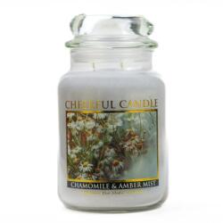 Cheerful Candle Cheerful Candle® Chamomile & Amber Mist nagy üveggyertya 680 g