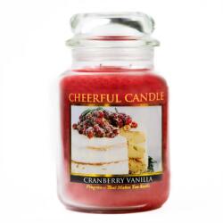 Cheerful Candle Cheerful Candle® Cranberry Vanilla nagy üveggyertya 680 g