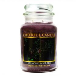 Cheerful Candle Cheerful Candle® Branches & Berries nagy üveggyertya 680 g