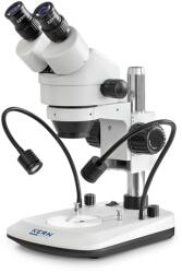 KERN OZL 473 sztereó zoom mikroszkóp 7x-45x nagyítás, állítható fényerejű 2x3W-os felső LED megvilágítás, binokuláris (OZL 473)
