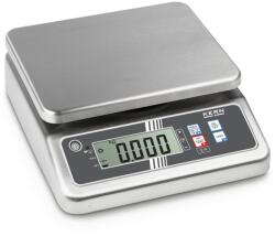 KERN & SOHN FOB 10K-3LM (15000g/5g) rozsdamentes, IP67-es védettség, HACCP kompatibilis digitális asztali mérleg ellenőrző méréssel, hitelesíthető (FOB 10K-3LM)