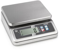 KERN FOB 3K-3LM (3000g/1g) rozsdamentes, HACCP kompatibilis digitális asztali mérleg ellenőrző méréssel, hitelesíthető (FOB 3K-3LM)