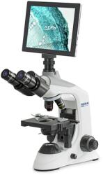 KERN & SOHN OBE 124T241 biológiai digitális mikroszkóp kamerával, kijelzővel 40x/100x/400x nagyítás, állítható asztal, állítható fényerejű 3 W-os LED alsó megvilágítás, trinokuláris (OBE 124T241)