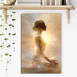 DUBLEZ Spirituális kép - Jógini arany aurával | DUBLEZ