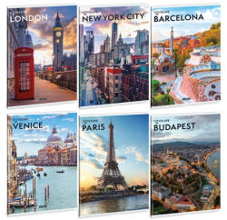 Ars Una Füzet iskolai A4, 40lap, vonalas Ars Una CITYSCAPE 10db/csomag (53114822) - polusirodaszer