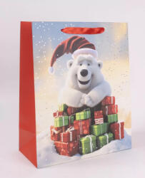  Mosolygó Jegesmedve - Karácsonyi Ajándéktáska (M) (370864)
