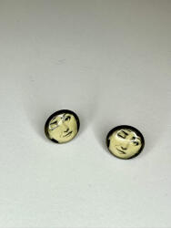  Kacsintó Múzsa - Vintage Portré Bedugós Fülbevaló (JJF71)