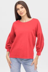 Pierino Bluza uni cu maneca bufanta din tricot de bumbac, corai S/M