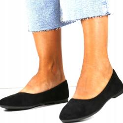Evento Női Balerina Cipő, bőr talpbetét, fekete, Size 38, ökológiai bőr (1031 CZARNE)