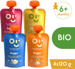 Beggs BIO Gyümölcsös bébiétel mix (4× 120 g)