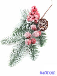  Havas fenyő pikk bogyóval tobozzal 32cm