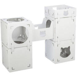 TRIXIE KT25. Trixie Casa Cara cat furniture - macskabútor (fehér, karton) macskák részére (93×72×30.5cm)