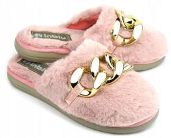 Inblu Női Házipapucs, EK-06, szőrme, lánc, rózsaszín (EK000006.023)