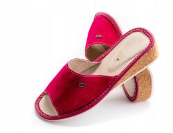 Maximus Női Házipapucs, fukszia, Size 36, parafa talp, fém csattal (11B00)