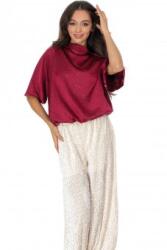 RohBoutique Bluza satinat cu aplicatii argintii Grena Aimelia BR2940