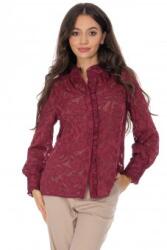 RohBoutique Bluza eleganta și delicat cu volane culoare Grena Roh BR2946