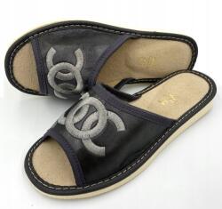 Maximus Női Házipapucs, Maximus, Size 39, szürke, hímzett, eco bőr talp (07Z03)