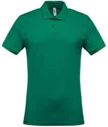 Kariban Férfi galléros piké póló, rövid ujjú, Kariban KA254, Kelly Green-4XL (ka254kl-4xl)