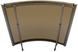 Fabricadetuica Copertina 120x160 cu Cadru din Aluminiu Negru si Policarbonat Celular Maro