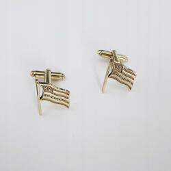  Cracovia mandzsettagombok, sárgaréz, gravírozott, 20mm átmérő (3881)