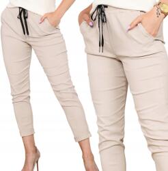 Mabaje cigaretta nadrág, magas derék, bézs, Size 5XL