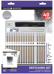 Daler-Rowney Set 40 piese Sketching Simply Daler Rowney