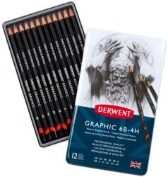 Derwent Set 12 creioane grafit Medium Graphic Derwent