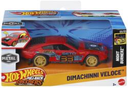 Mattel Masinuta Metalica Cu Sistem Pull Back Dimachinni Veloce Night Burnerz Scara 1: 43 (mthpr70_jcm07)
