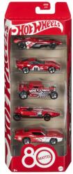 Mattel Set 5 Masinute Metalice Aniversare 80 De Ani Scara 1 La 64 (mtjgk08)