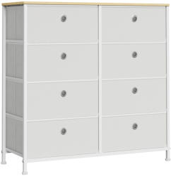 SONGMICS LTS024W57 8 Fiókos Textil Komód Fém Vázzal és Tölgyfa Asztallappal (EUZ-LTS024W57)