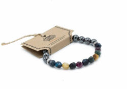 AWM Fazettás Drágakő Karkötő - Mágnes / Szivárvány