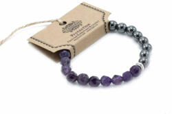 AWM Fazettás Drágakő Karkötő - Mágnes / Ametiszt